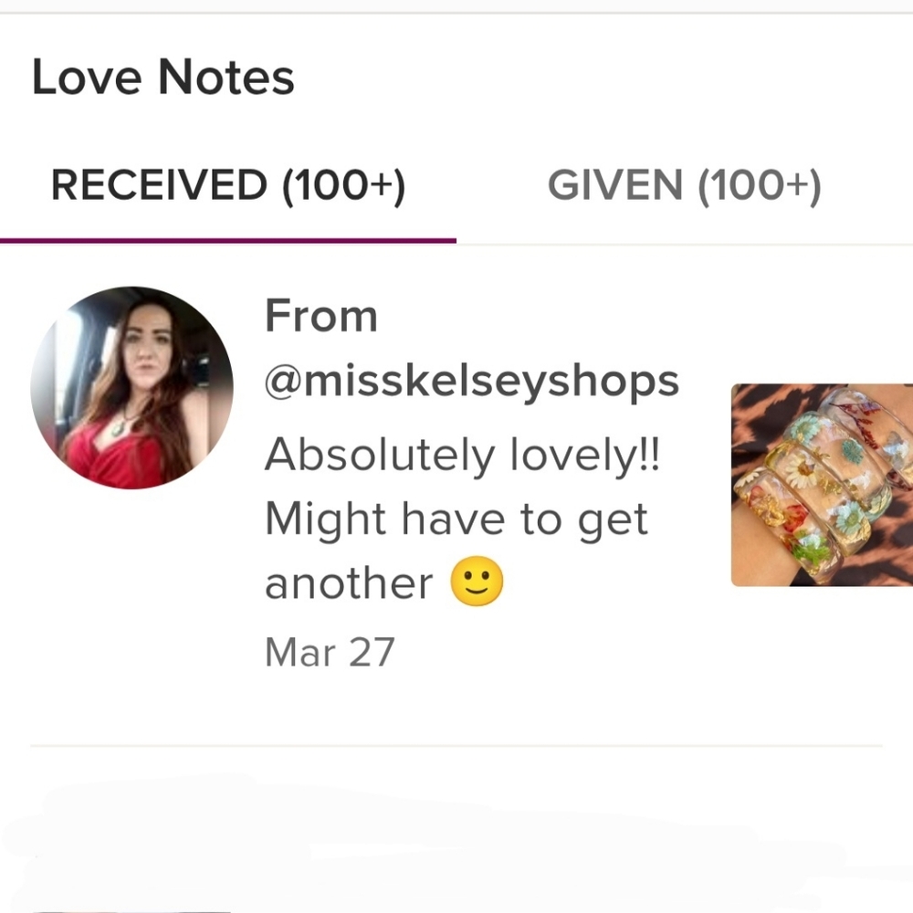 Bracelet Floral Resin Bangle Bracelet - Yellow Blue White - Picture 3 of 14